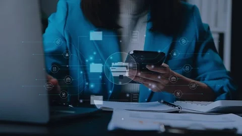 Document Management System (DMS), online documentation database and process.. Stock Footage 272509154