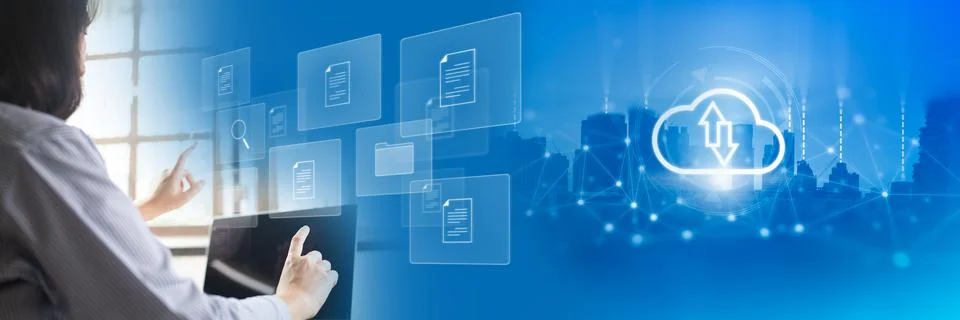 Document Management System (DMS) Online Document Database and automated proce Stock Photos