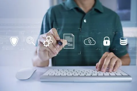 Document Management System DMS Online Document Database and automated process Stock Photos