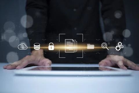 Document Management System DMS Online Document Database and automated process 写真素材