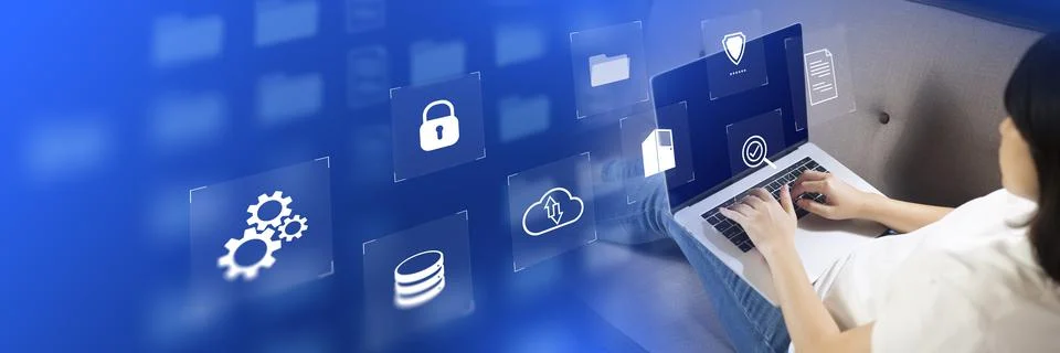 Document Management System DMS Online Document Database and automated process Stock Photos