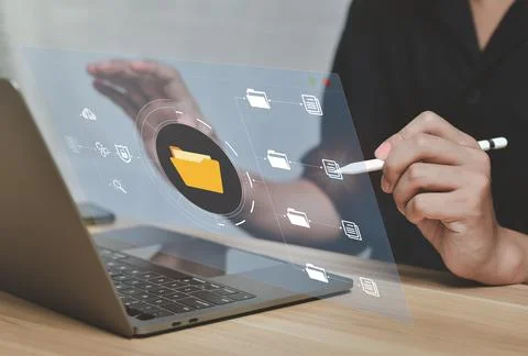 Document Management System (DMS), online documentation database and process a 库存照片