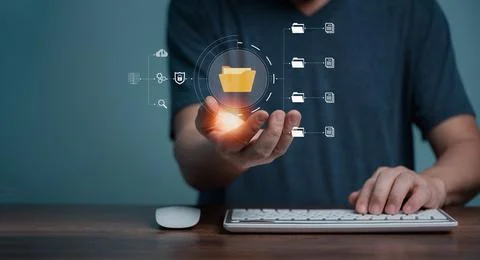 Document Management System (DMS), online documentation database and process a Stock Photos