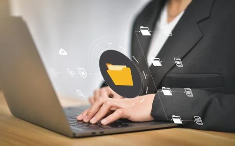 Document Management System (DMS), online documentation database and process a Stock Photos