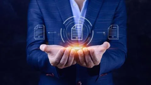 Document Management System (DMS), Online documentation database and process.. Stockfoto's