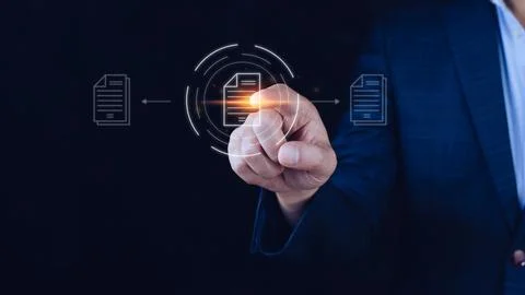 Document Management System (DMS), Online documentation database and process.. 库存照片