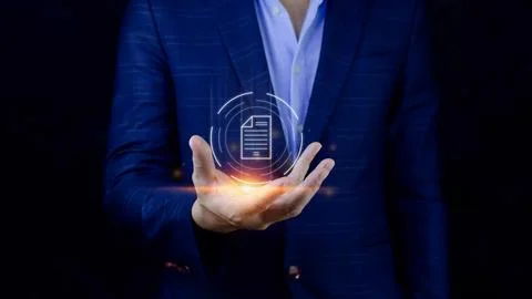 Document Management System (DMS), Online documentation database and process.. Foto stock