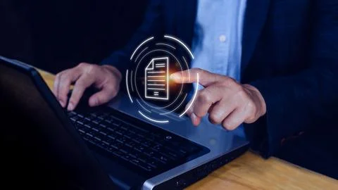 Document Management System (DMS), Online documentation database and process.. Stockfoto's