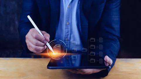 Document Management System (DMS), Online documentation database and process.. 库存照片
