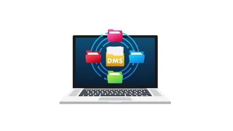 Document management system DMS technology concept animation Stock Footage 337968183