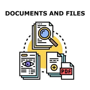 Document management system with file review and processing Stock Illustration