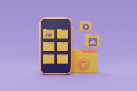 Document management system, Online data storage for business network concept, Stock Illustration