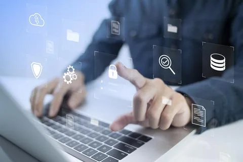 Document Management System Online Document Database and automated processes t Stock Photos