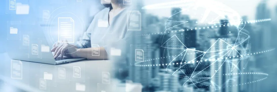 Document Management System Online Document Database and automated processes t Stock Photos