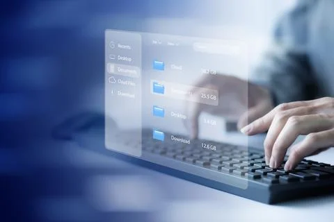 Document Management System Online Document Database and automated processes t Stock Photos