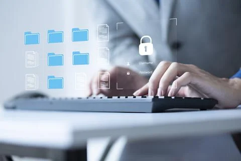 Document Management System Online Document Database and automated processes t Stock Photos