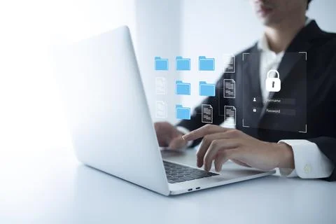 Document Management System Online Document Database and automated processes t Stock Photos