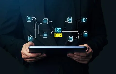 Document Management System or DMS. Consultant information technology (IT) a.. 写真素材