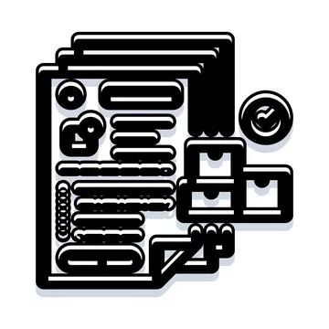 Document management system organizing files and data 스톡 일러스트