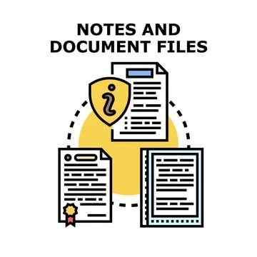 Document management system organizing important information files Illustrazione stock
