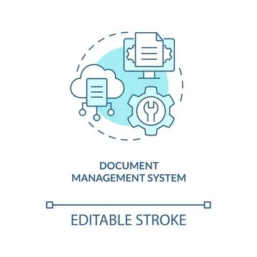Document management system turquoise concept icon イラスト素材
