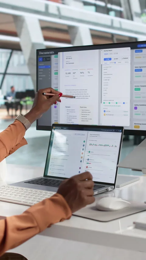 Document Manager Efficiently Organizes Digital Files Stock Footage 338174909
