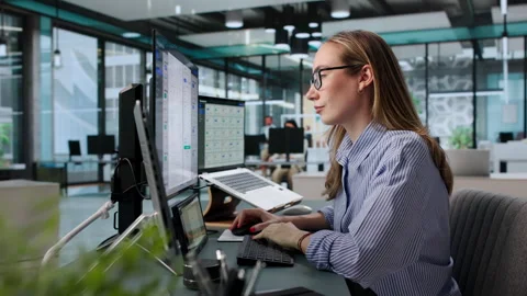 Document Manager Efficiently Organizing Files On Laptop Stock Footage 339898951