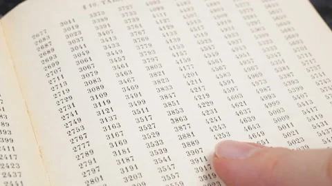 Document with many numbers, data encrypt. Cipher encryption code or data Stock Footage 150966634