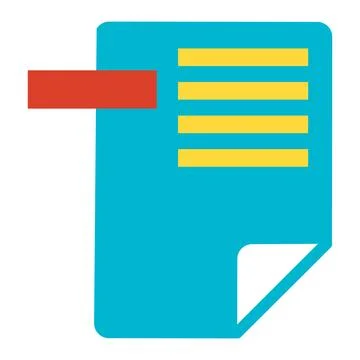 Document Minus Sign Business Process Flat Icon 스톡 일러스트