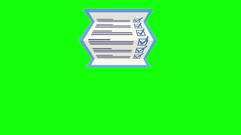 Document Moving on Chroma Key for Compositing Video stock 337166105