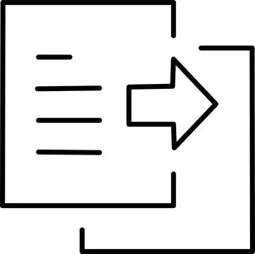 Document with navigation arrow Vector Stock Illustration