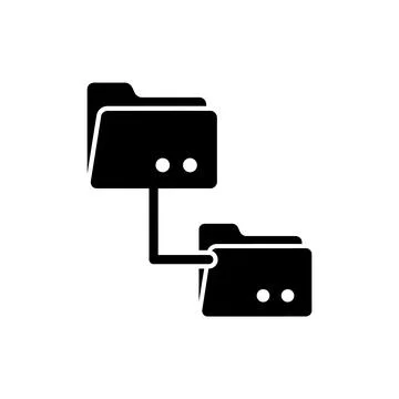 Document Networking and Data Sharing Icon Stock Illustration