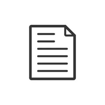 Document note icon in flat style. Paper sheet vector illustration on white is Stock Illustration