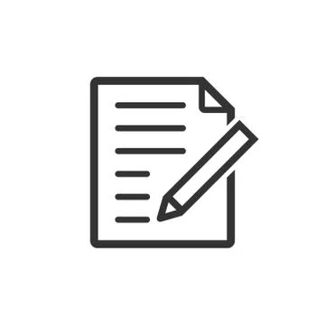 Document note icon in flat style. Paper sheet vector illustration on white is Stock Illustration