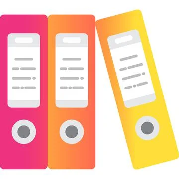 Document office document folder icon flat vector Stock Illustration