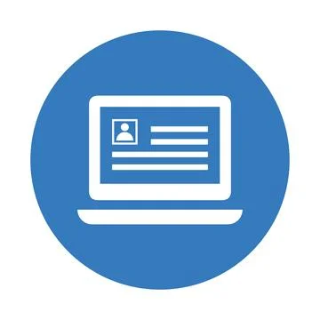 Document, office, profile icon. Blue color design. Illustrazione stock