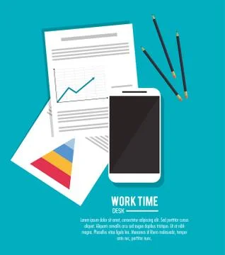 Document office work time supply icon, vector Illustrazione stock