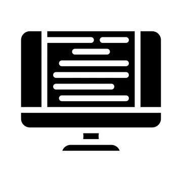 Document of operating system glyph icon vector illustration Stock Illustration