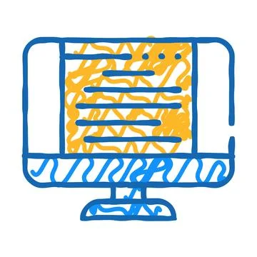 Document of operating system icon doodle illustration Stock Illustration