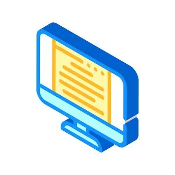 Document of operating system isometric icon vector illustration Stock Illustration