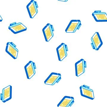 Document of operating system isometric icon seamless pattern 스톡 일러스트