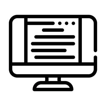 Document of operating system line icon vector illustration Stock Illustration