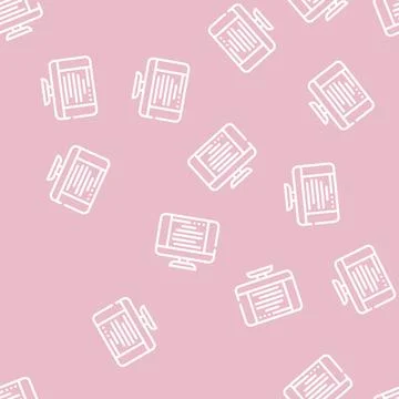 Document of operating system line vector seamless pattern 스톡 일러스트