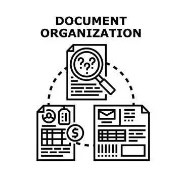 Document organization process maintaining business workflow efficiency イラスト素材