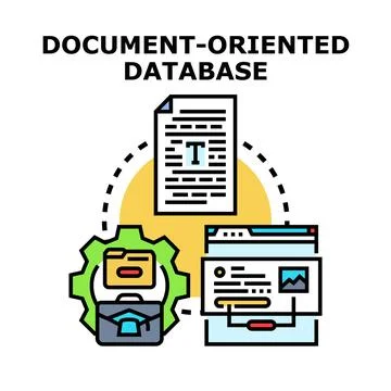 Document oriented database concept of information storage イラスト素材