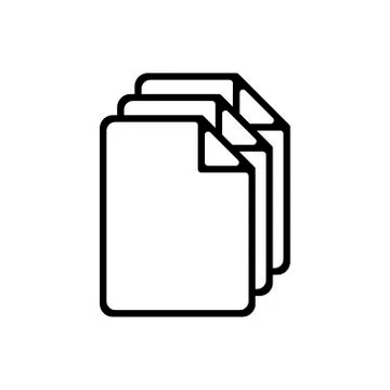 Document outline icon isolated. Symbol, logo illustration for mobile concept and Stock Illustration