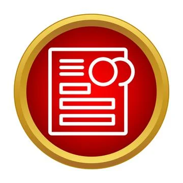 Document outline icon showing data information report イラスト素材