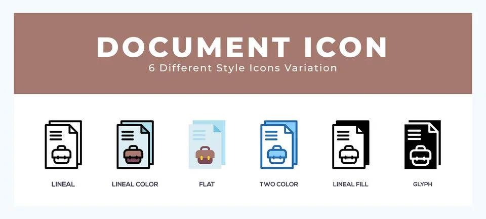 Document pack of icons. vector illustration. Stockillustratie