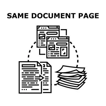 Document page management and content organization concept Stock Illustration