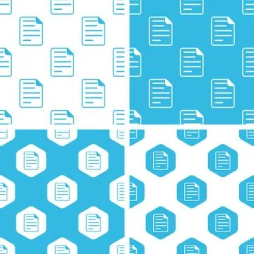 Document page patterns set Stock Illustration